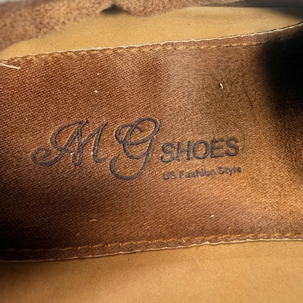 MG Shoes Mervin-24 Men's Size 9 White Leather Driving Loafers Moc Toe